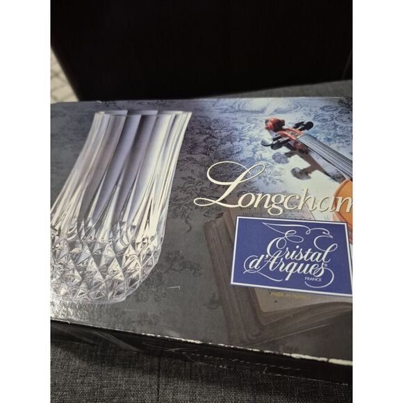 Cristal d'Arques Longchamp 24% Lead Crystal Tumblers Hi-ball Glasses Set Of 4. - Picture 5 of 7